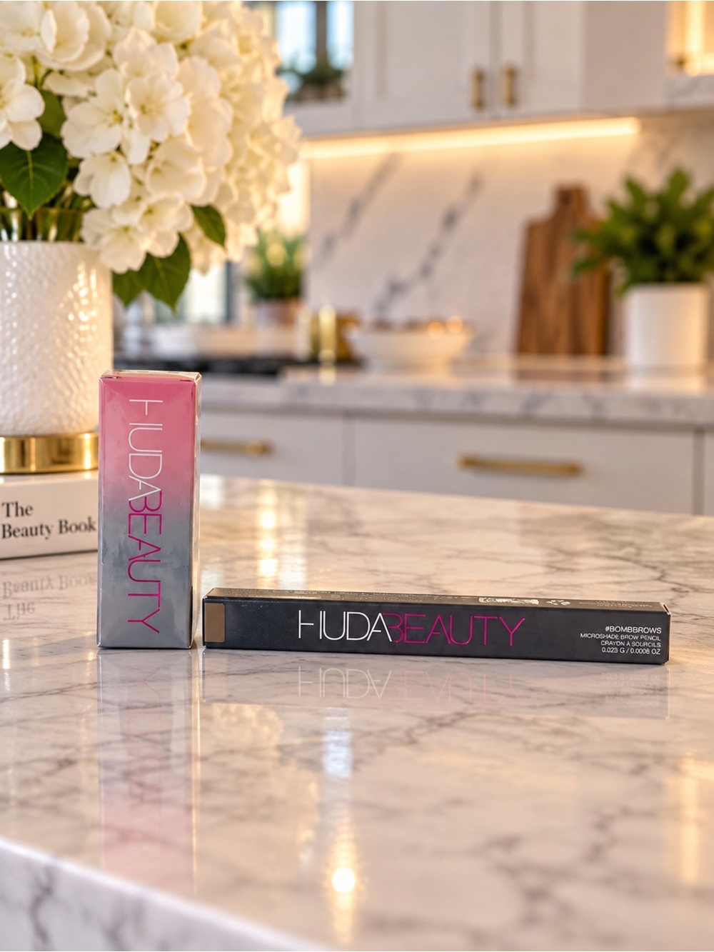 HUDA BEAUTY Power Bullet Lipstick + #BOMBBROWS Brow Pencil Duo NEW